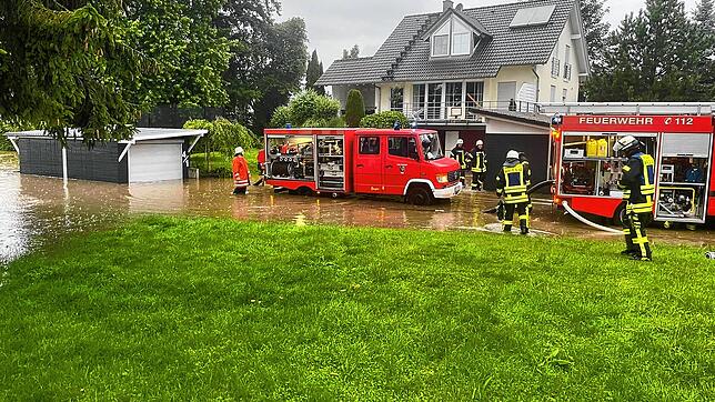 Der Einsatz im Sägeweiher band die meisten Kräfte der Feuerwehr Wald.