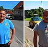 Klaus Lauble (links), Ortsvorsteher von Peterzell, und Roland Meder, Ortsvorsteher von Buchenberg, sprechen über die Situation entlang ...