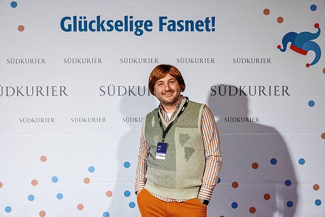 Bild 9: Die Narren im Konzil an der SÜDKURIER-VIP-Wand (Teil 1)