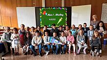Klasse 1a der Erich-Kästner-Schule Donaueschingen mit Klassenlehrerin Nathalie Schmid-Sumser.
