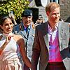 Der britische Prinz Harry und seine Frau, Herzogin Meghan: Trotz ihres Ausstiegs aus dem engeren Kreis der britischen Royals führen sie ...