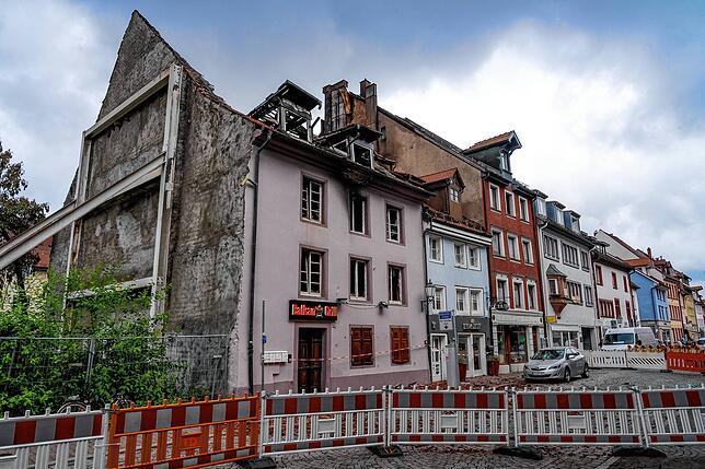 Bild 20: Villingen nach der Brandkatastrophe: Nun zeigt sich das Ausmaß der Zerstörungen