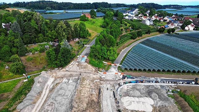 Bild 8: Aktuelle Drohnenfotos: So sieht es auf der Baustelle an der gesperrten „Müllstraße“ aus