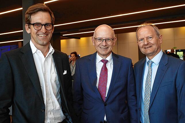 Emanuel Rauter, Vita Zahnfabrik, Bad Säckingen, Wolf Morlock, Sparkasse Hochrhein, und Uwe Böhm, IHK Hochrhein-Basel.