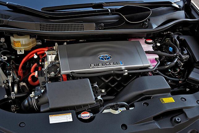 Bereits seit gut einem Jahr auf dem Markt: Der Toyota Mirai mit Brennstoffzelle.