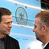 Bundestrainer Hansi Flick mit Oliver Bierhoff im November 2022