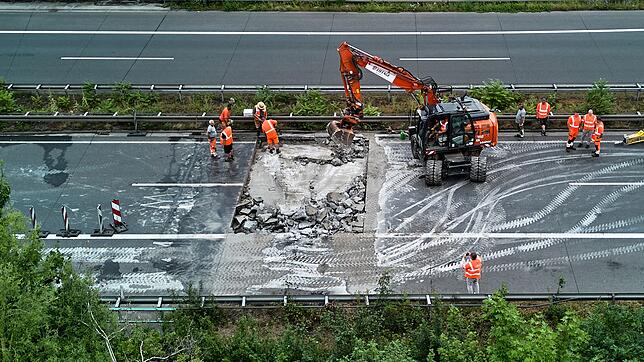 Nach Abschluss der Reparaturarbeiten konnte die A5 in Südhessen wieder freigegeben werden.