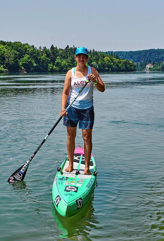 Sportlich: Die Wehrer Stand-up-Paddlerin Tanja Ecker wurde in diesem Jahr Vizemeisterin auf dem 160 Meter langen Cross-Kurs. Sie ...