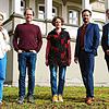 Freuen sich auf den Start der neuen Kulturreihe der Stadt (von links): FSJ-lerin Maia Amélie Seminara, die Musiker Ralf Kleinehanding, ...
