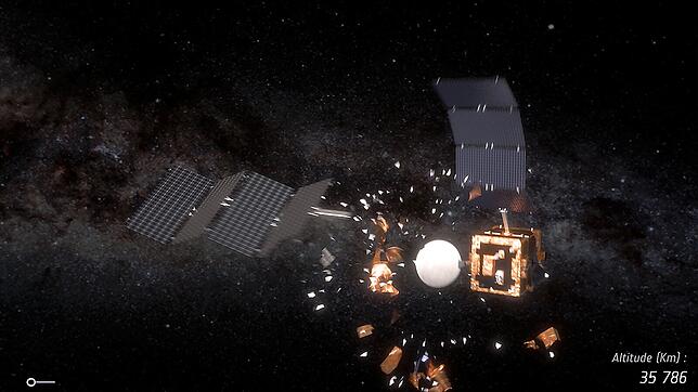 Weltraumschrott kann Satelliten zerstören – und die Gefahr solcher fataler Zusammenstöße im All wird immer größer.