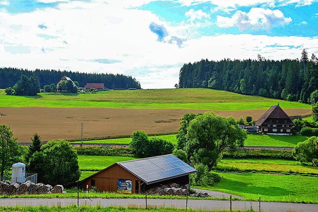 Auf der Fläche links des alten Schwarzwaldhofes, wo jetzt noch ein Getreidefeld ist, möchte der Grundstückseigentümer eine 4,8 Hektar ...