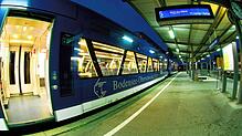 Die Bodensee-Oberschwaben-Bahn am Haltepunkt Friedrichshafen. Ab 18. September bis Anfang Oktober fallen mehrere Verbindungen wegen ...