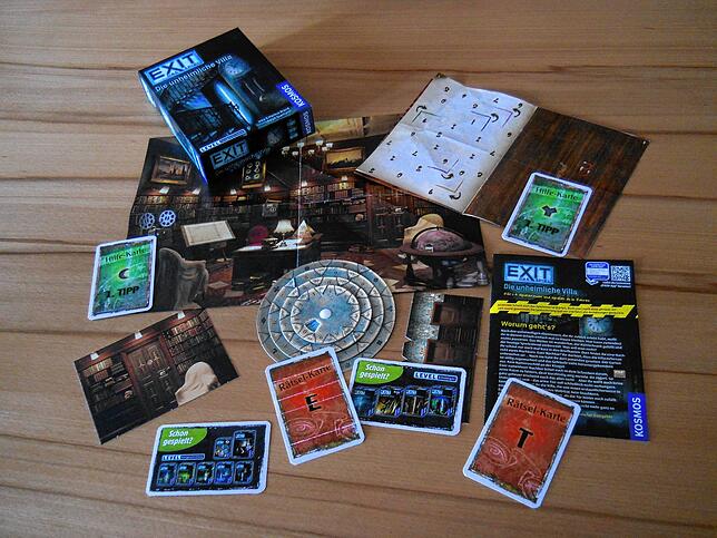 Das Exit-Spiel „Die unheimliche Villa“ bringt die Spieler ganz schön ins Grübeln.