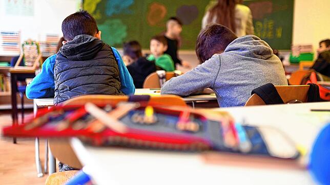 Eine Schulklasse in Karlsruhe.