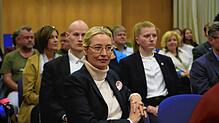 Alice Weidel bei der Nominierungsveranstaltung im Wahlkreis Bodensee. Einstimmig, aber mit einer Enthaltung, wurde sie im ...