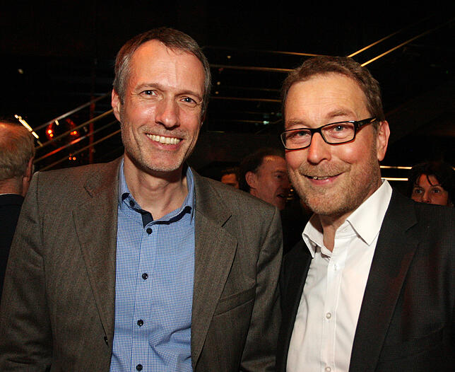 Stefan Stieglat, Geschäftsführer des Technologiezentrums Konstanz (links) und Klaus Schnell, Geschäftsführer der Geschäftsstelle der ...