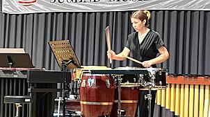 Charlotte Kawohl aus Villingen hat in der Altersgruppe 5 in der Kategorie „Percussion“ die Höchstpunktzahl erreicht. Fotos: zvg