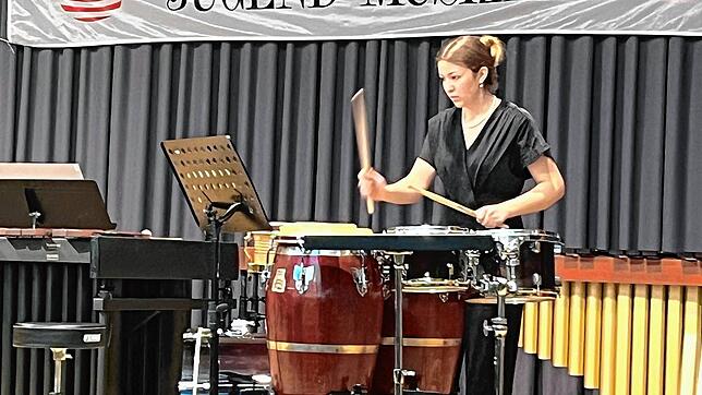 Charlotte Kawohl aus Villingen hat in der Altersgruppe 5 in der Kategorie „Percussion“ die Höchstpunktzahl erreicht. Fotos: zvg