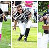 Szenen auf dem Poloplatz (von links): Sebastian Schnitzer holt aus zum Siegtreffer, Schiri Erik Pauly zeigt vollen Einsatz und das beste ...