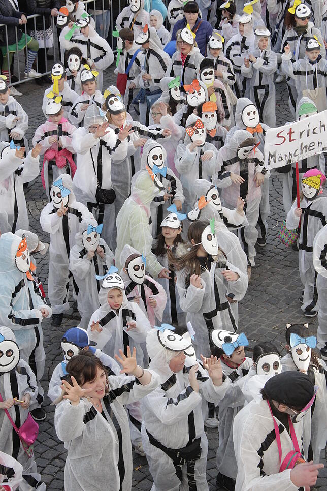 Bild 18: Bilder vom großen Kinderumzug von oben – Teil 2