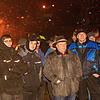 Mehr als 200 Landwirte und interessierte Bürger kamen zum Mahnfeuer der Stettener Landjugend auf den Platz vor dem Heuberg-Stadion.