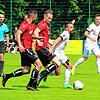 FC 08-Angreifer Nedzad Plavci (rechts) wird in dieser Szene von seinem Göppinger Gegenspieler unsanft gebremst. Plavci erzielt beim ...