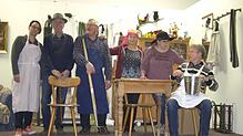 Das Linzgautheater mit Uli Ebert, Jürgen Ebert, Raimund Lohr-Hofmann, Angela Neubauer, Andrea Hahn und Erich Koch (von links) gastiert ...