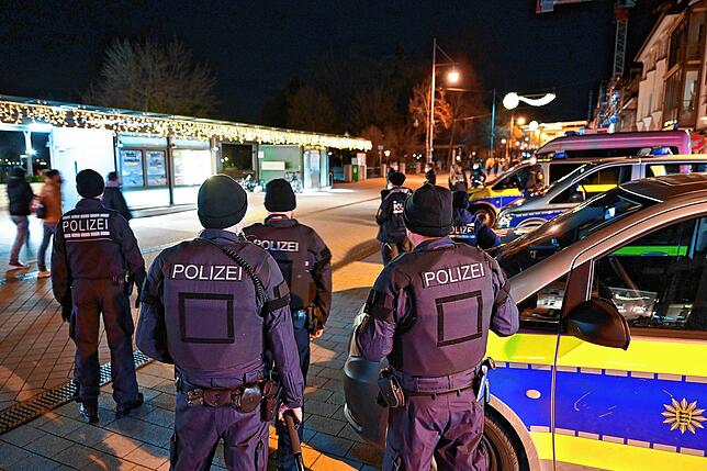 Polizeipräsenz in Friedrichshafen.