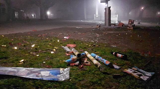 Überbleibsel der Silvesterfeier von 2019 auf 2020 am Radolfzeller Seeufer. (Symbolbild)