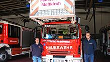Während der Corona-Pandemie wurde Kommandant Tobias Lumb (links) 2021 per Briefwahl gewählt, ebenso sein Stellvertreter Marcel Back ...