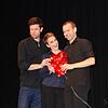 "Tauschrausch“ auf der Gems-Bühne: Jakob Nacken (links), Mirjam Woggen und Helge Thun. Bild: Nicola Westphal