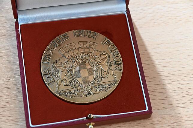 Gedenkmünze/medaille zur Städtepartnerschaft mit La Roche.