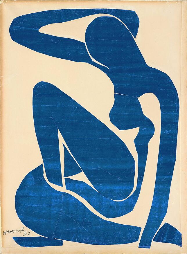 Henri Matisse: „Nu bleu I (Blauer Akt I)“, 1952.