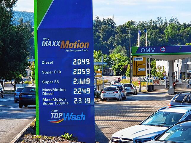 Die OMV-Tankstelle in Waldshut am Dienstag um 8.40 Uhr.