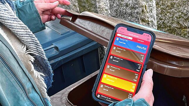 In der App „Mein Konstanz“ sind unter anderem die Abfuhrtermine für alle Straßen abrufbar, hier im Beispiel für die ...