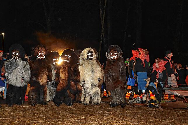 Bild 11: Schneeschreck und Riedhexen tanzen am Feuer &ndash; Alle Bilder vom Fasnachtsauftakt in Wollmatingen