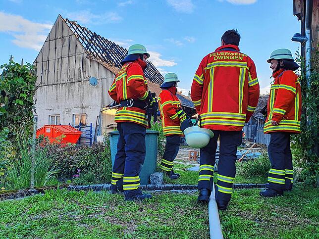 Bild 4: Brand eines Bauernhofs: Bilder aus Billafingen