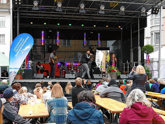 Musik spielt eine wichtige Rolle beim Kirchentag, hier Patrick Portmann & Friends.