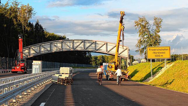Das ist eine Brücke, die speziell Fledermäusen den Weg über die neue Bundesstraße 31 weisen soll.