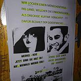 Dieses Hetzplakat hing an der Marktstätte. Die Polizei hat es sichergestellt.