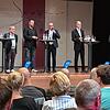 Auf Einladung des Stadtsportverbands diskutieren die Kandidaten für die OB-Wahl, was die Sportstadt Friedrichshafen braucht (von links): ...