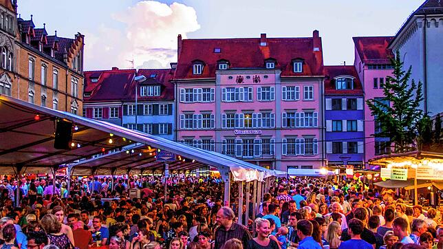 Der Stephansplatz im Sommer 2019, als das Konstanzer Weinfest letztmals stattgefunden hat. Die Veranstaltung musste für dieses Jahr ...