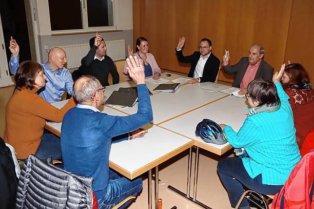 Der Gemeindewahlausschuss bestätigt unmittelbar nach der Auszählung einstimmig das Wahlergebnis.