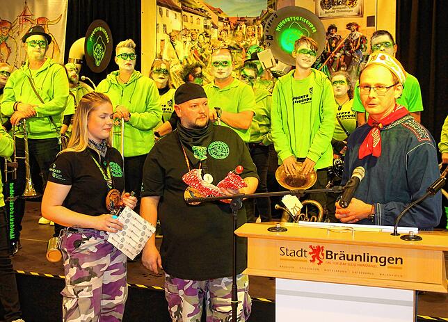 Bild 20: Mitreißende Guggenmusik bestimmte das 20- jährigen Jubiläum der „Brändbach Hupä“ in Bräunlingen.