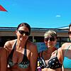 Bianca Memmler, Susanne Schneider, Verena Schaffner und Annette Flach (von links) gehören zu den Stammgästen des Stockacher Freibades. ...