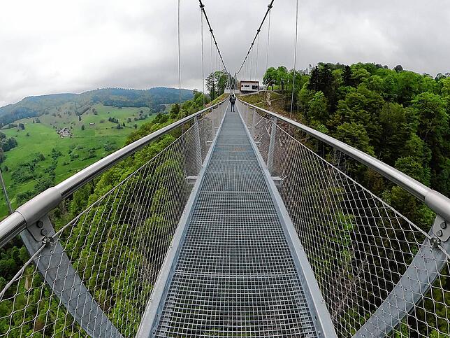 Die Hängebrücke Blackforestline in Todtnau/Todtnauberg ist eine beliebte Attraktion im Hochschwarzwald. Auch am Pfingstwochenende kann ...