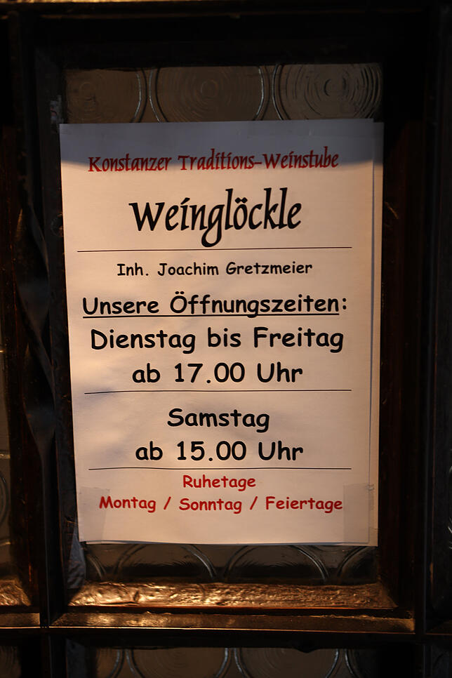 Das Weinglöckle. Über die Zukunft das traditionsreichen Hauses entscheiden die Gäste.