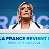 Die Vorsitzende der französischen rechtsextremen Nationalen Sammlungsbewegung (RN), Marine Le Pen
