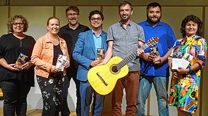 Die Macher des Akkorde-Gitarrenfestivals am Hochrhein (von links): Christine Stanzel (Bad Säckingen), Sonja Krause (Laufenburg), Felix ...