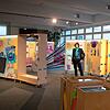 Ein Blick auf die interaktiven Lernstationen der Ausstellung &bdquo;Planet Gesundheit&ldquo;. Im Bild Adelheid Kummle vom Vorstand der ...